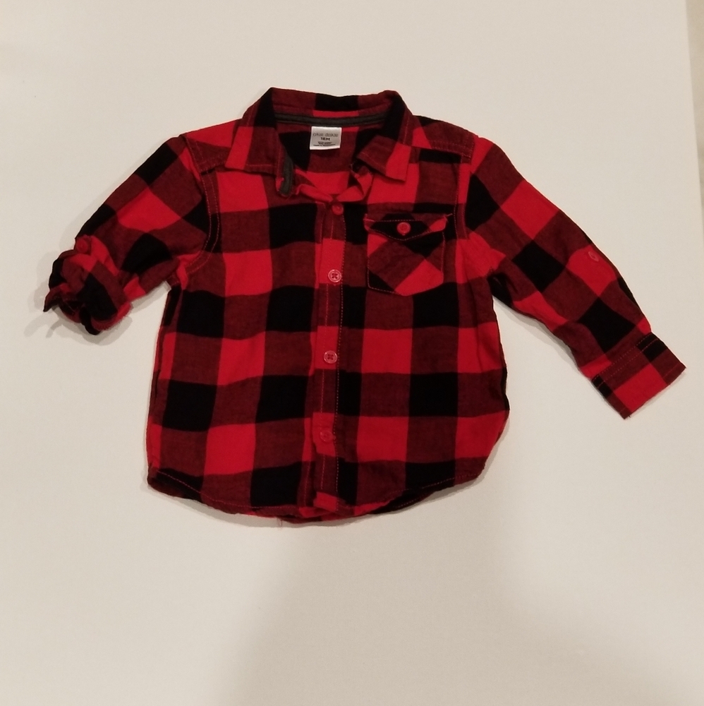 🔥5/$10 18m thin flannel long sleeve button up